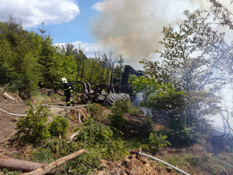 Požár u Malé Skály