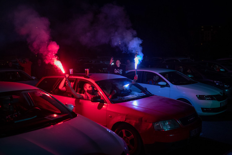 FOTOGALERIE: Fanoušci sledovali zápas Viktorky v autokině