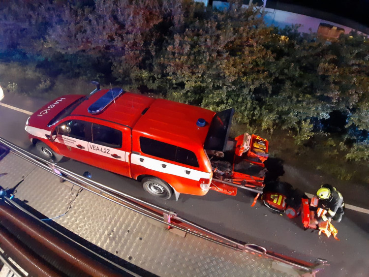 Večerní srážka dvou vlaků u Českého Brodu