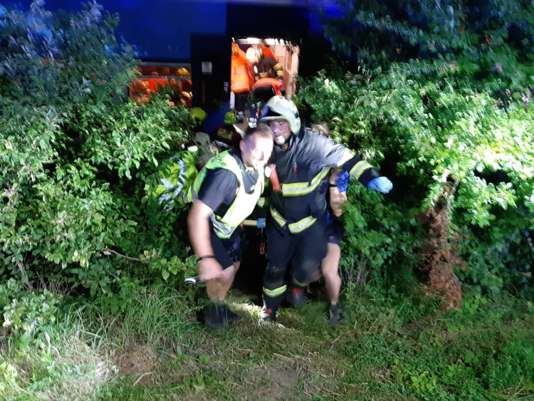 Večerní srážka dvou vlaků u Českého Brodu