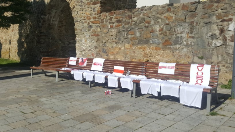 Lidé v Jihlavě vyjádřili podporu demonstrantů v Bělorusku