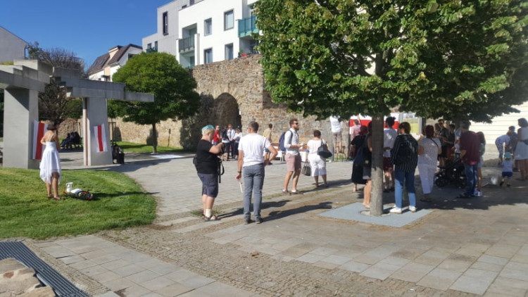 Lidé v Jihlavě vyjádřili podporu demonstrantů v Bělorusku