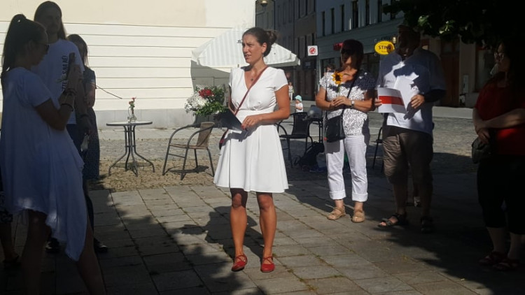 Lidé v Jihlavě vyjádřili podporu demonstrantů v Bělorusku