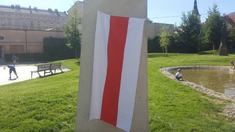 Lidé v Jihlavě vyjádřili podporu demonstrantů v Bělorusku