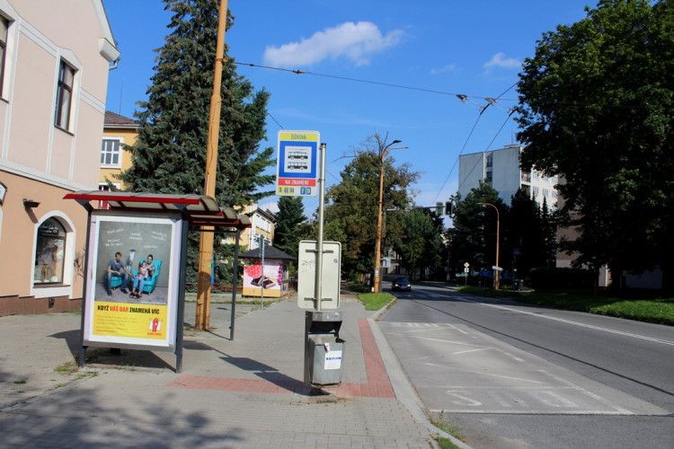 Zastávka MHD na Žižkově ulici 