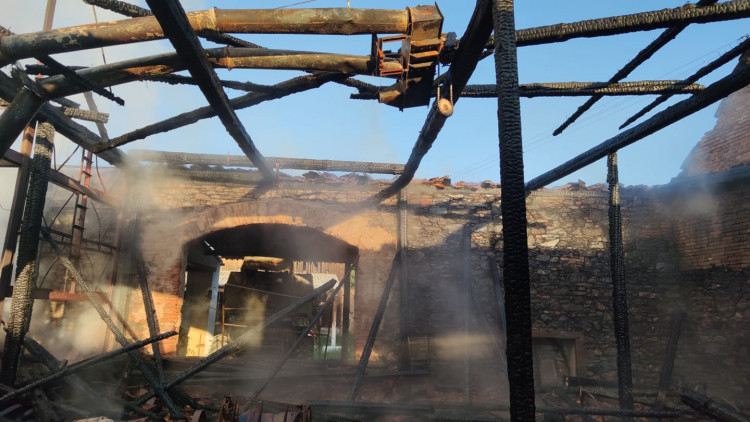 FOTOGALERIE: Požár zemědělského muzea