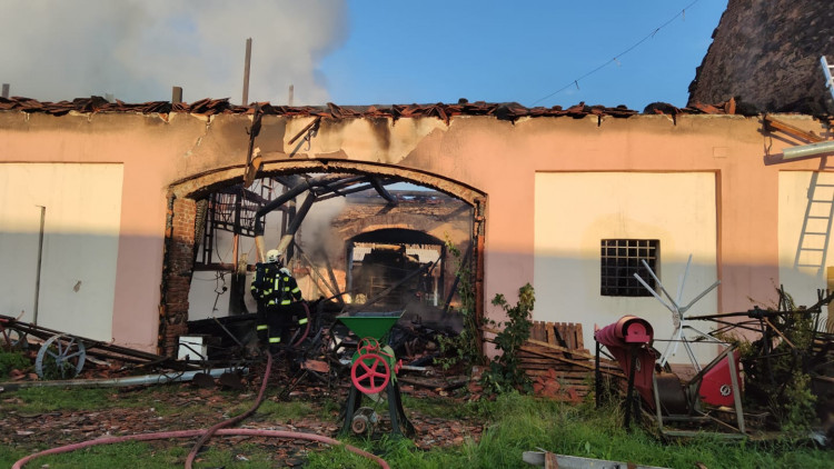 FOTOGALERIE: Požár zemědělského muzea