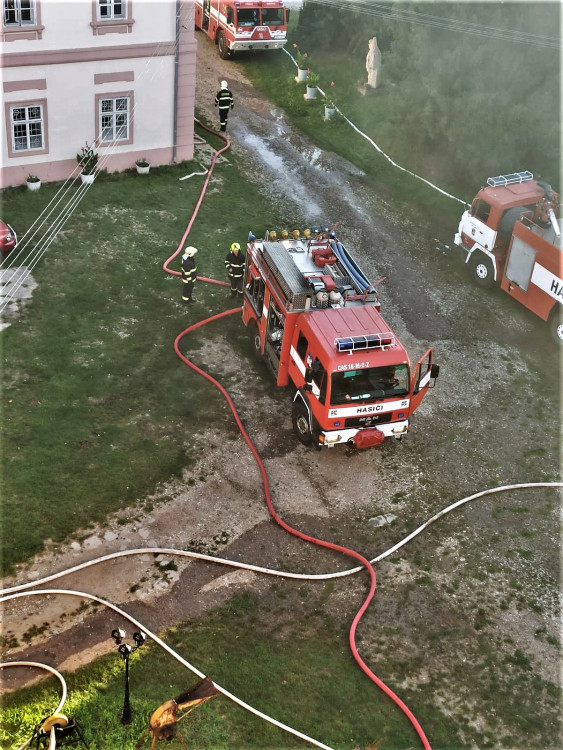 FOTOGALERIE: Požár zemědělského muzea