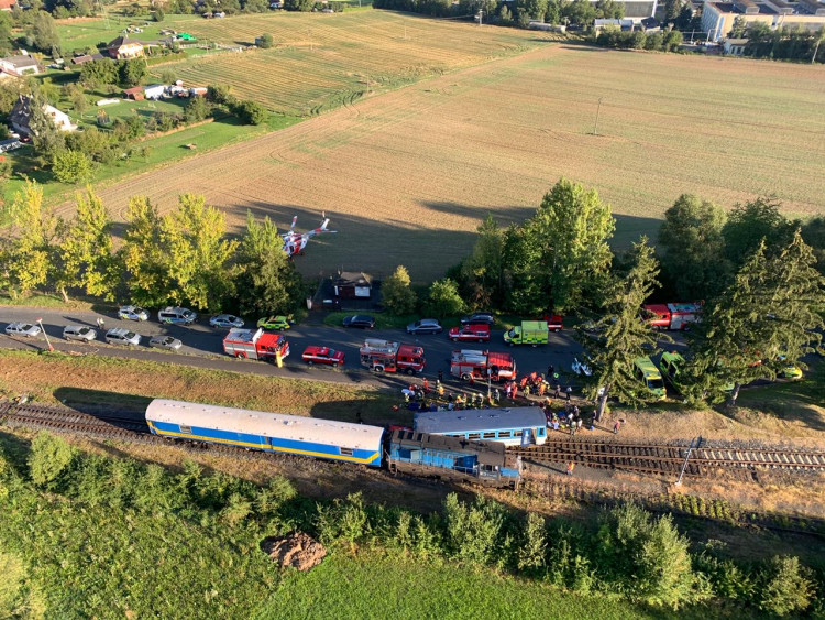 FOTOGALERIE: Srážka dvou vlaků ve Kdyni