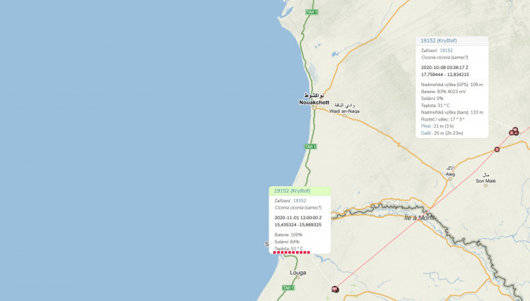 FOTOGALERIE: Čáp Kryštof cestuje do Afriky