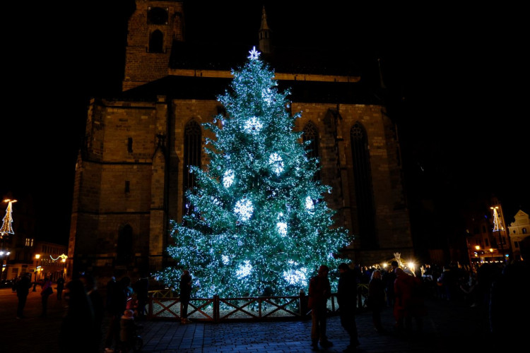 FOTOGALERIE: Vánoční strom a vánoční tramvaj