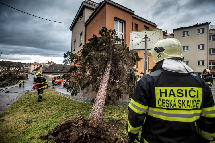 Naši každodenní činnost nám v průběhu roku zpestřuje také počasí se svými rozmary. Takto to vypadalo, když se krajem prohnala v únoru bouře Sabine.