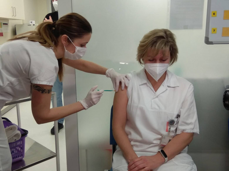 Spuštění očkování na covid-19 v jihlavské nemocnici