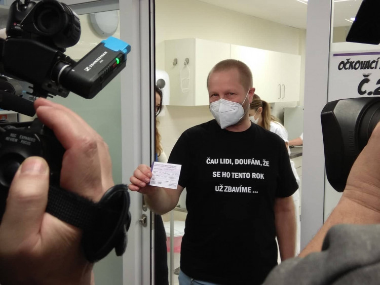 Spuštění očkování na covid-19 v jihlavské nemocnici