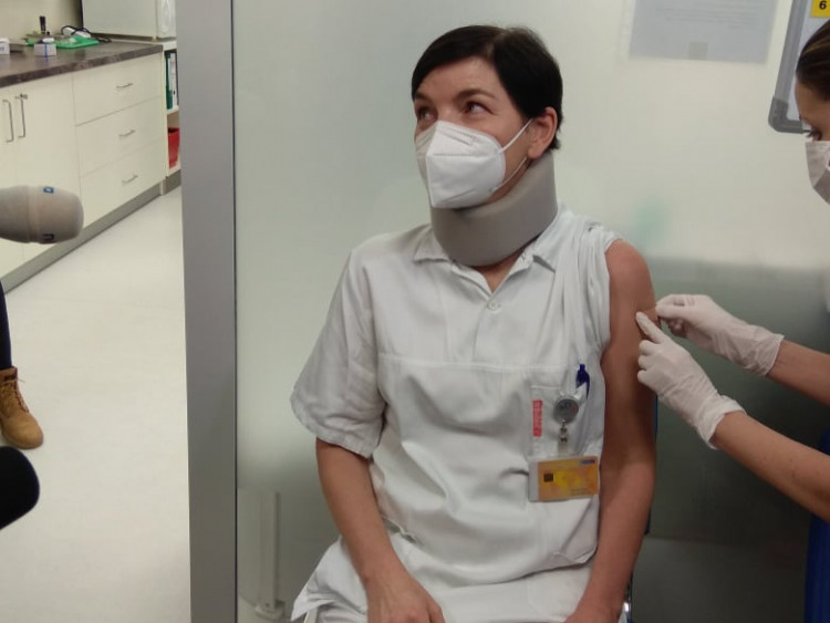 Spuštění očkování na covid-19 v jihlavské nemocnici