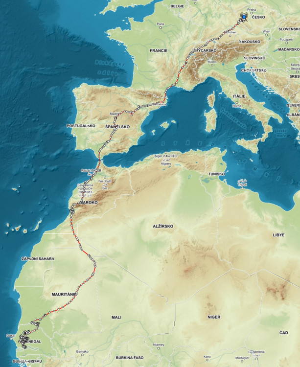 FOTOGALERIE: Čáp Kryštof cestuje do Afriky