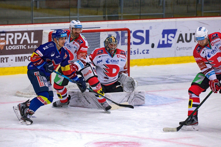 FOTOGALERIE: Jeden jediný gól. Chudé utkání ovládly Pardubice, Motor se doma stále trápí