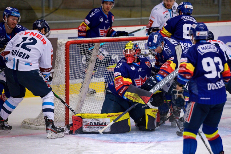 FOTOGALERIE: Výsledková krize pokračuje. Motor doma nestačil ani na Liberec, Bílí Tygři vyhráli 5:2