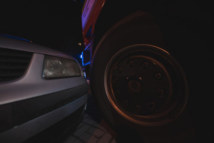 Průjezd hasičských aut ulicemi Třebíče