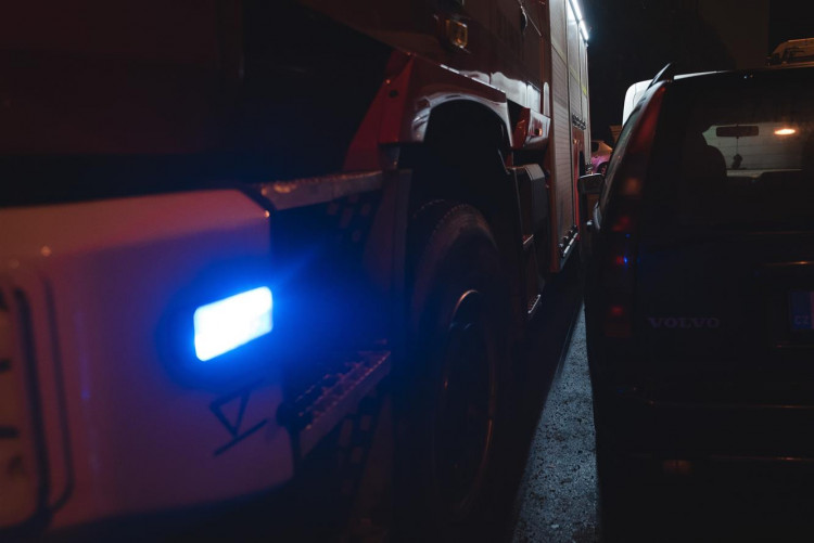 Průjezd hasičských aut ulicemi Třebíče