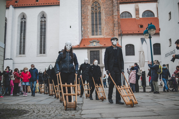Tradiční hrkání v Českých Budějovicích