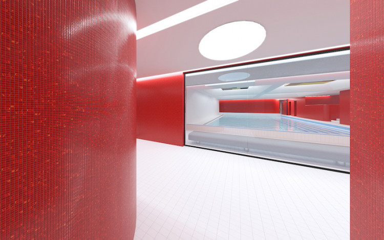 Vizualizace libereckého bazénu