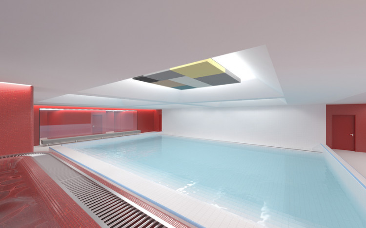 Vizualizace libereckého bazénu