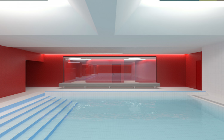 Vizualizace libereckého bazénu