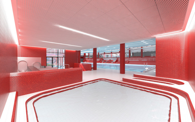 Vizualizace libereckého bazénu