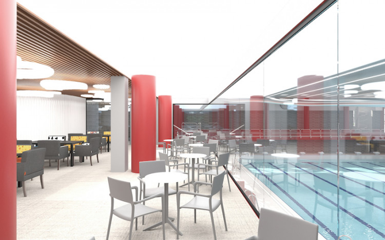 Vizualizace libereckého bazénu