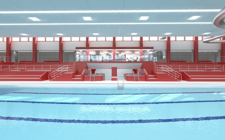 Vizualizace libereckého bazénu