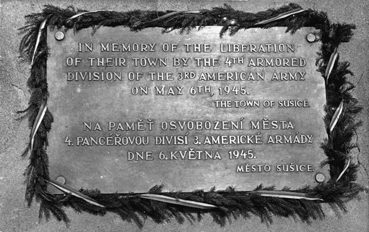 Pamětní deska americké armádě v Sušici 