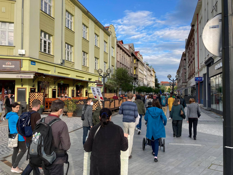 Demonstrace za nezávislost justice v Hradci Králové