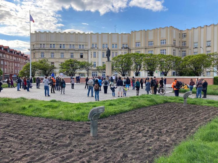 Demonstrace za nezávislost justice v Hradci Králové