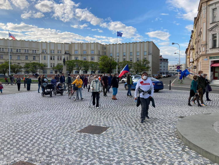 Demonstrace za nezávislost justice v Hradci Králové