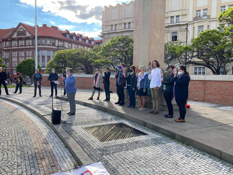 Demonstrace za nezávislost justice v Hradci Králové