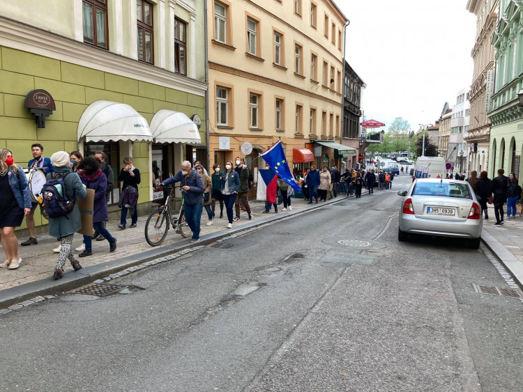 Demonstrace za nezávislost justice v Hradci Králové