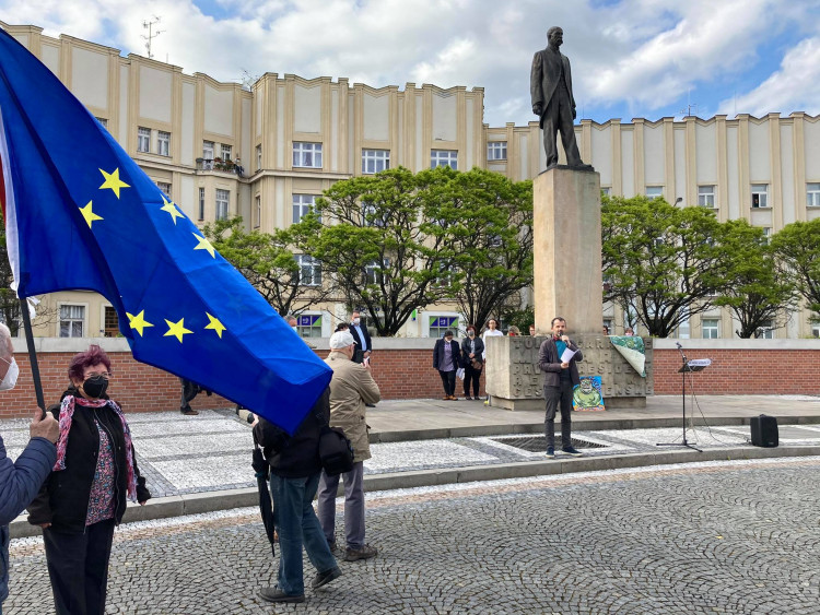 Demonstrace za nezávislost justice v Hradci Králové