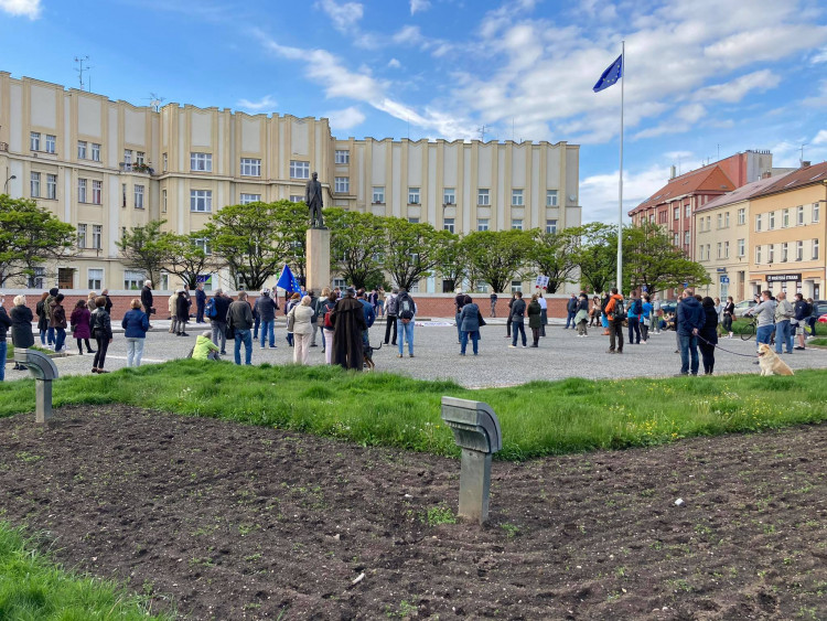 Demonstrace za nezávislost justice v Hradci Králové