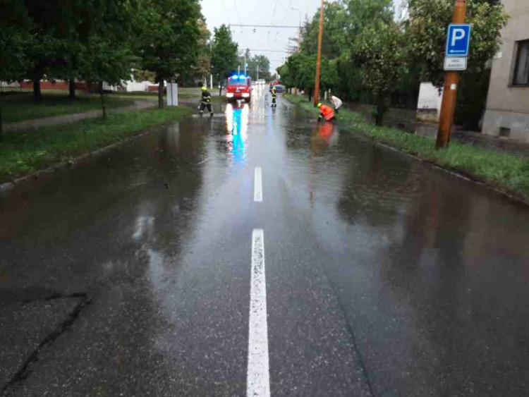 Bouřka a přívalový déšť na Vysočině, 21.6.2021