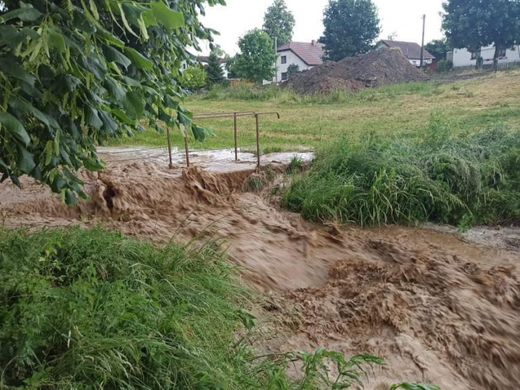 Bouřka a přívalový déšť na Vysočině, 21.6.2021