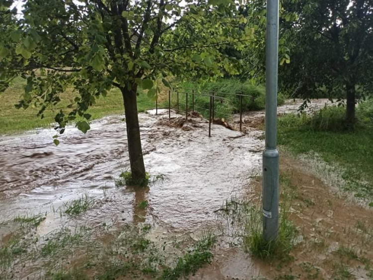 Bouřka a přívalový déšť na Vysočině, 21.6.2021