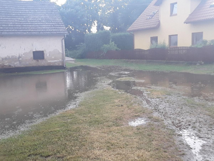 Bouřka a přívalový déšť na Vysočině, 21.6.2021