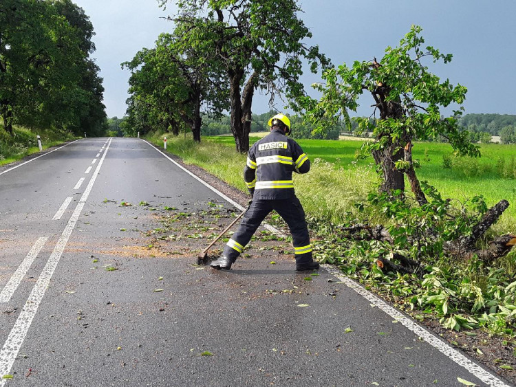 Bouřka a přívalový déšť na Vysočině, 21.6.2021