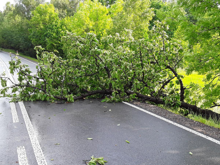 Bouřka a přívalový déšť na Vysočině, 21.6.2021