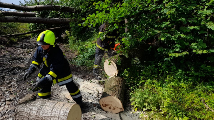 Noční bouřka na Vysočině a odklízení následků, 30.6.2021