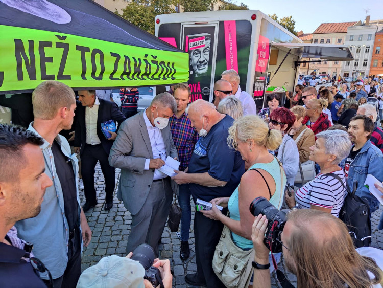 Andrej Babiš, kampaň v Jihlavě