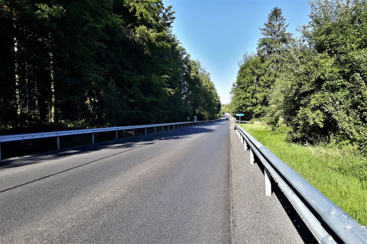 Opravy na silnici I/19, září 2021