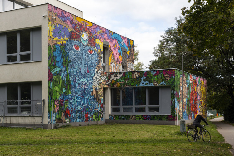 Street Art: Velkoplošné malby ozvláštnily fasády v centru Olomouce i v areálu vysokoškolských kolejí