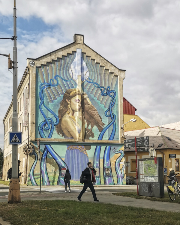 Street Art: Velkoplošné malby ozvláštnily fasády v centru Olomouce i v areálu vysokoškolských kolejí